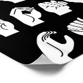 Funny Asl American Sign Language Fun Fact I Don't  ポスター (角)