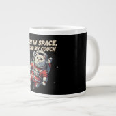 Funny Astronaut Cat Mug: Lost in Space ジャンボコーヒーマグカップ (正面右)