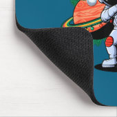Funny Astronaut Christmas Space Planets Santa Hat  マウスパッド (コーナー)