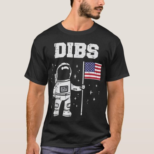 Funny Astronaut Dibs Space Meme Design Tシャツ (正面)