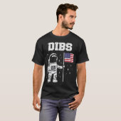 Funny Astronaut Dibs Space Meme Design Tシャツ (正面フル)