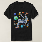 Funny Astronaut Drinks Beer In Space Outer Space B Tシャツ (デザイン正面)