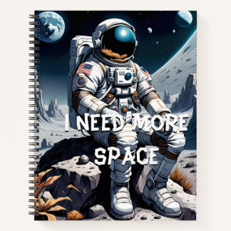 Funny Astronaut Gift – I Need More Space ノートブック