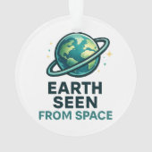 Funny Astronaut Planets オーナメント (裏面)