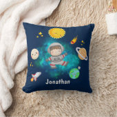 Funny Astronaut Spaceship Boy Gift クッション (ブランケット)
