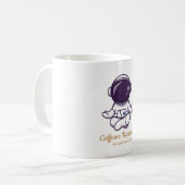 Funny Astronaut Yoga Coffee Mug –Caffeine Required コーヒーマグカップ (正面左)
