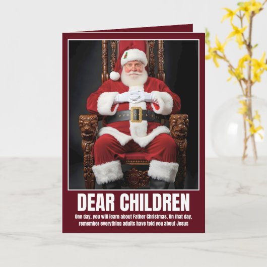 Funny atheist カード (黄色い花)