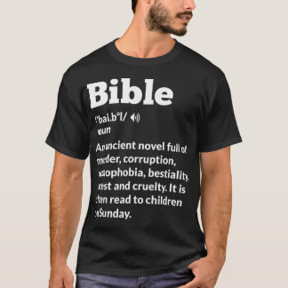 Funny Atheist AntiReligion Atheism Bible family Tシャツ