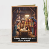 Funny atheist card, virgin birth theme カード (正面)