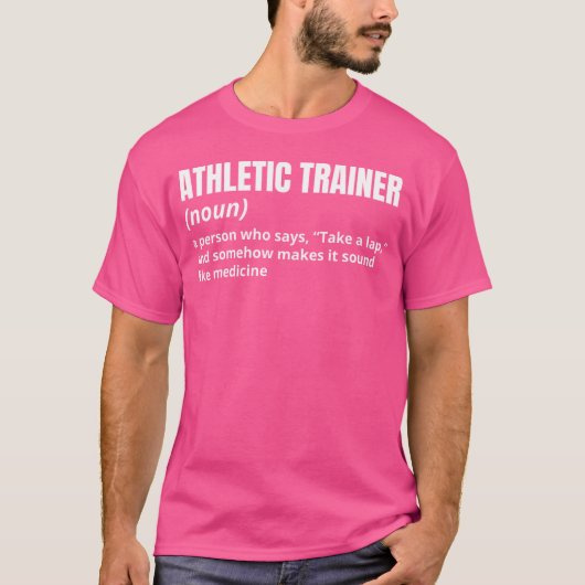 Funny Athleticrainer Sportsraining White friend Tシャツ (正面)