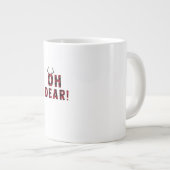 Funny Attitude Oh Dear Plaid Deer Creative Design  ジャンボコーヒーマグカップ (正面右)