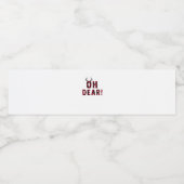 Funny Attitude Oh Dear Plaid Deer Creative Design ペットボトルラベル (シングルラベル)