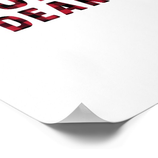 Funny Attitude Oh Dear Plaid Deer Creative Design ポスター (角)