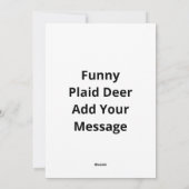 Funny Attitude Oh Dear Plaid DeerFlat Holiday Card シーズンカード (裏面)
