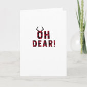 Funny Attitude Oh Dear Plaid DFolded Greeting Card カード (正面)