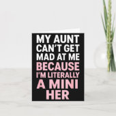 Funny Aunt Niece Mini Her Matching Family Quote  カード (正面)