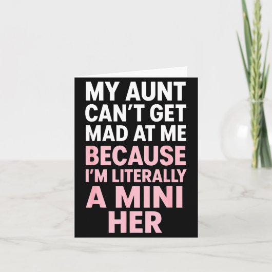 Funny Aunt Niece Mini Her Matching Family Quote  カード (正面)