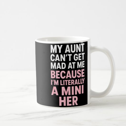 Funny Aunt Niece Mini Her Matching Family Quote  コーヒーマグカップ (右)