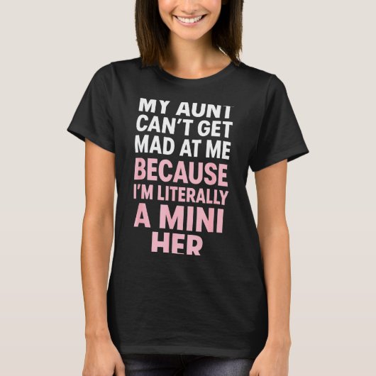 Funny Aunt Niece Mini Her Matching Family Quote Tシャツ (正面)