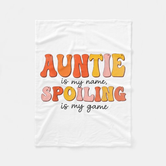 Funny Auntie Is My Name Siling Is My Game Design F フリースブランケット (正面)