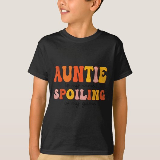 Funny Auntie Is My Name Siling Is My Game Design F Tシャツ (正面)