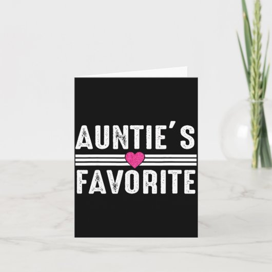 Funny Auntie'ss Favorite Son Daughter I'm Auntie's カード (正面)