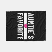 Funny Auntie'ss Favorite Son Daughter I'm Auntie's フリースブランケット (正面(横))