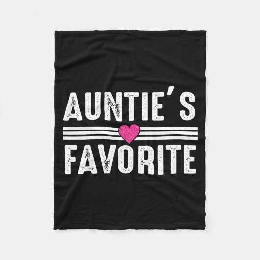 Funny Auntie'ss Favorite Son Daughter I'm Auntie's フリースブランケット (正面)