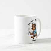 Funny Australian Kelpie Dog Business Suit Coffee  コーヒーマグカップ (正面右)