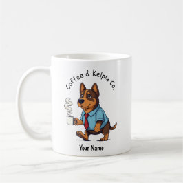 Funny Australian Kelpie Dog Business Suit Coffee コーヒーマグカップ