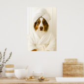 Funny Australian Shepherd Bathroom Print ポスター (キッチン)