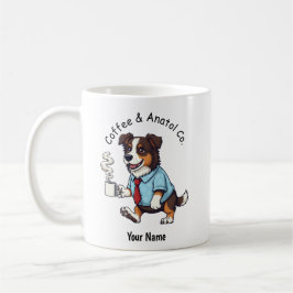 Funny Australian Shepherd Dog Business Suit Coffee コーヒーマグカップ