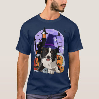 Funny Australian Shepherd Dog Halloween Witch Pump Tシャツ