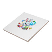 Funny Autism Awareness Puzzle Easter Bunny Eggs Ki タイル (側面)