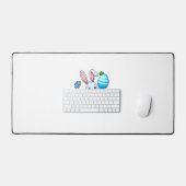 Funny Autism Awareness Puzzle Easter Bunny Eggs Ki デスクマット (キーボード&マウス)