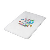 Funny Autism Awareness Puzzle Easter Bunny Eggs Ki バスマット (アングル)