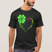 Funny Autism Awareness St Patricks Day Clover Auti Tシャツ (正面)