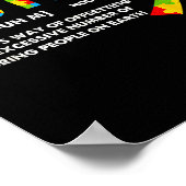 Funny Autism Definition - Autism Awareness Month  ポスター (角)