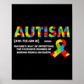 Funny Autism Definition - Autism Awareness Month  ポスター (正面)