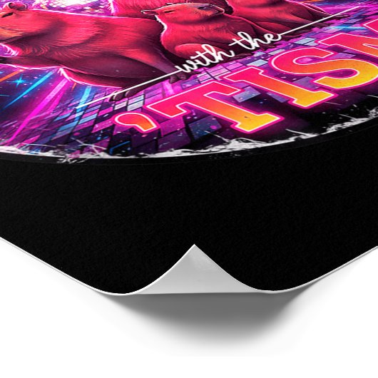 Funny Autism Rizz Em With The Tism Capybara Meme A ポスター (角)