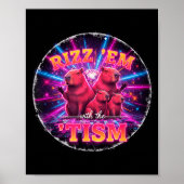 Funny Autism Rizz Em With The Tism Capybara Meme A ポスター (正面)