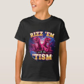 Funny Autism Rizz Em With The Tism Dinosaur Meme A Tシャツ (正面)