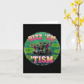 Funny Autism Rizz Em With The Tism Frog Meme Autis カード (黄色い花)