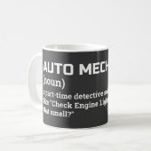 Funny Auto Mechanic Coffee Cup コーヒーマグカップ (正面左)