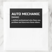 Funny Auto Mechanic Definition 長方形シール (バッグ)