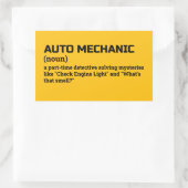 Funny Auto Mechanic Job Definition 長方形シール (バッグ)