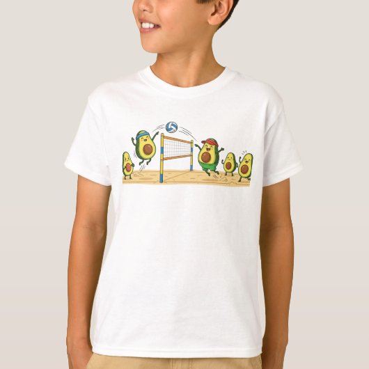 Funny Avocado Beach Volleyball Pun Tシャツ (正面)