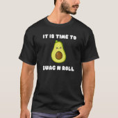 Funny Avocado It Is Time to Guac and Roll Cute Pun Tシャツ (正面)