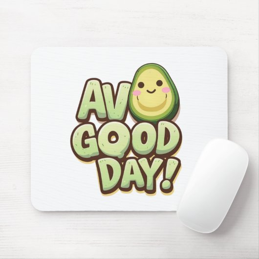 Funny Avocado Mousepad – Avo Good Day Design マウスパッド (マウス)