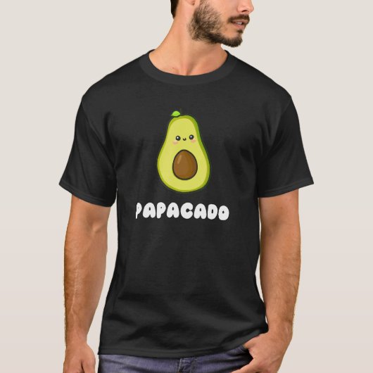 Funny Avocado Papacado Cute Dad Pun Avocado Tシャツ (正面)
